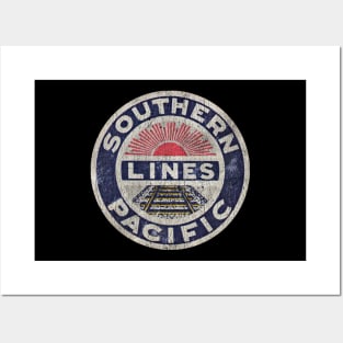 Southern Pacific Lines Railroad USA Posters and Art